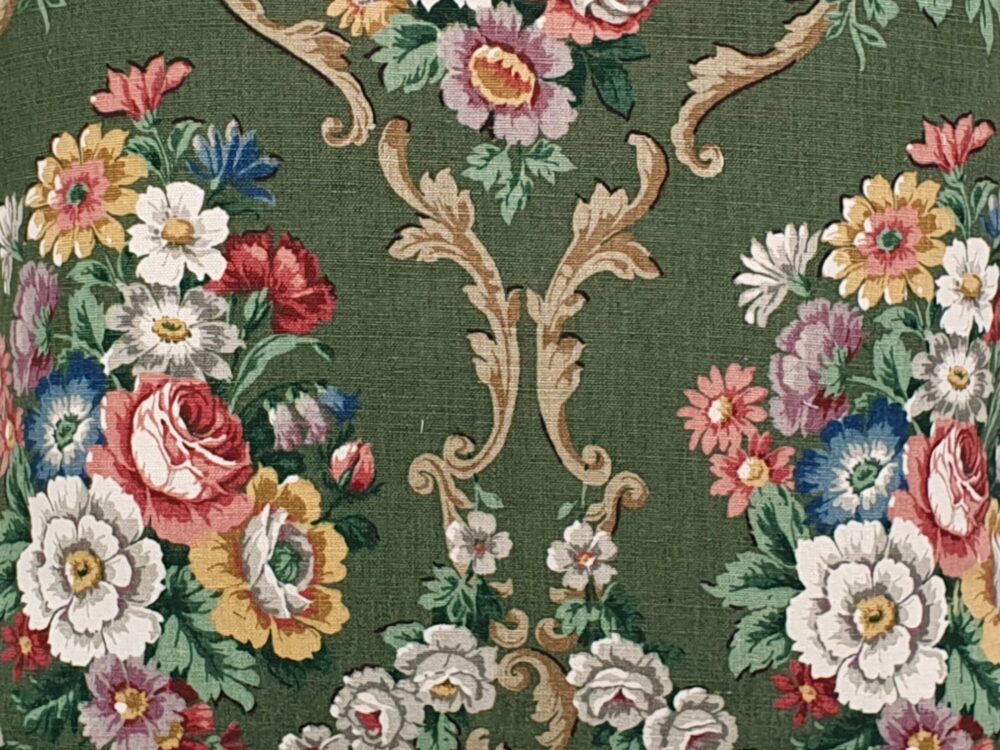 Antique Cushions in Sanderson linen 'Tregaron' green colourway