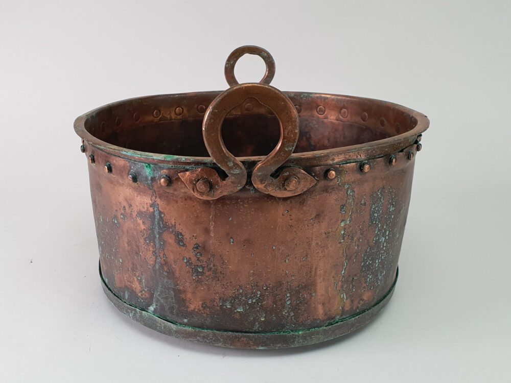 Antique early 19th century small riveted Copper Bucket