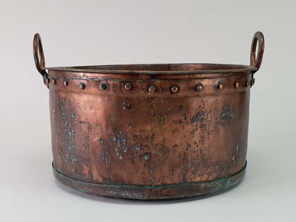Antique early 19th century small riveted Copper Bucket