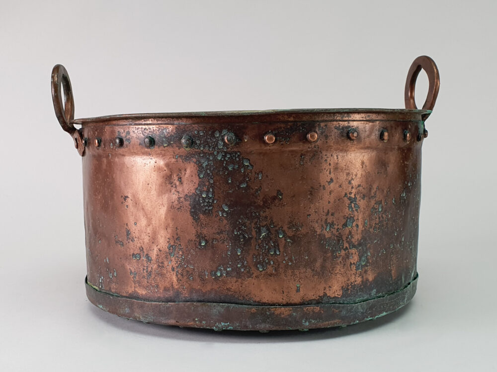 Antique early 19th century small riveted Copper Bucket