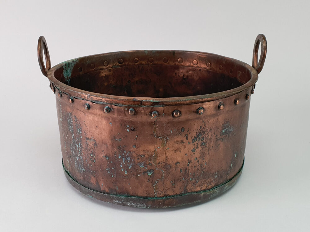 Antique early 19th century small riveted Copper Bucket