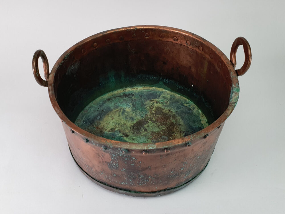 Antique early 19th century small riveted Copper Bucket
