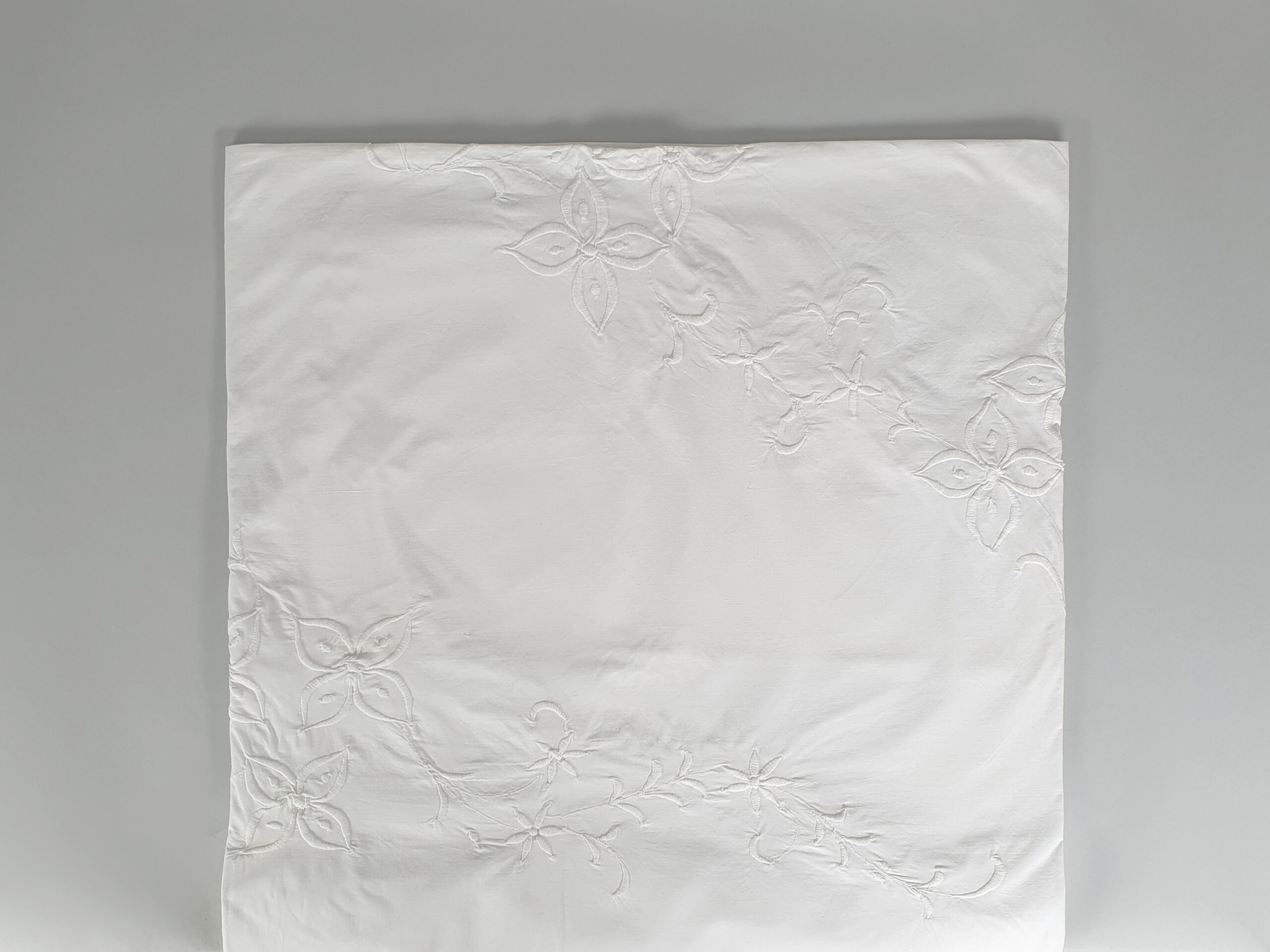 Antique embroidered white Bedspread