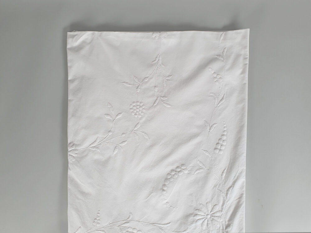 Antique embroidered white Bedspread