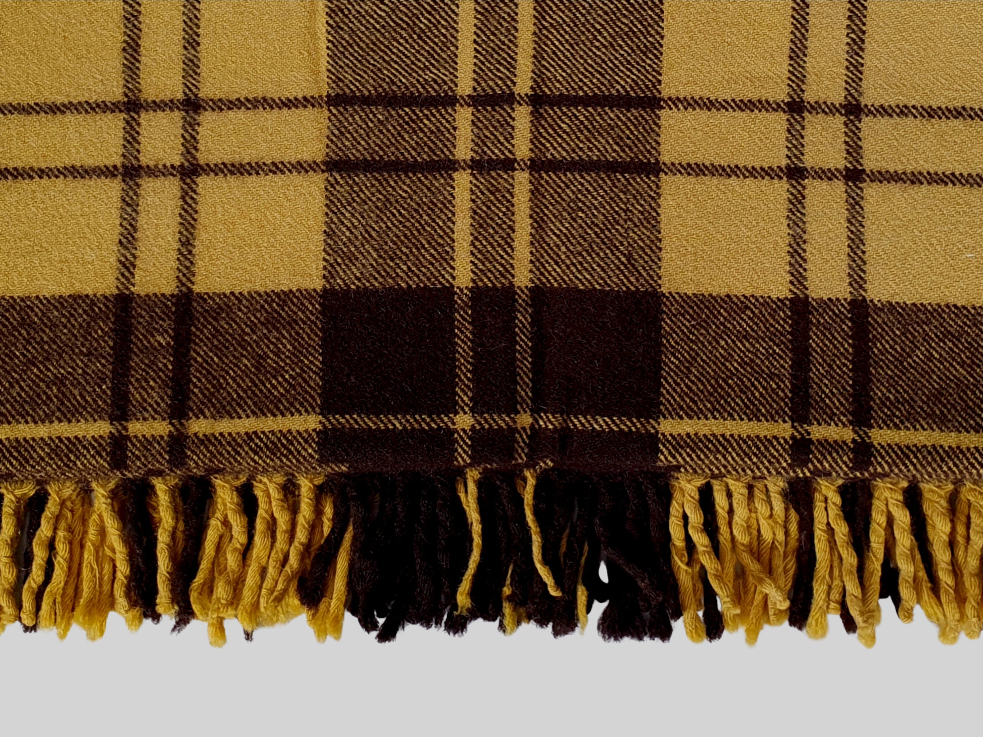 Faalberg pure wool Plaid Blanket tassles