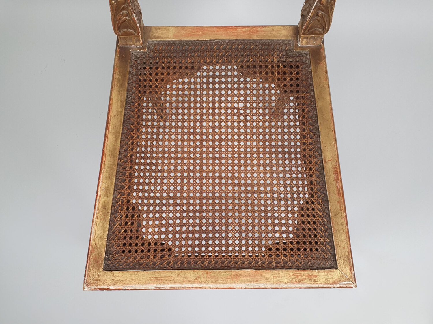 Antique French gilt wood caned Side Chair