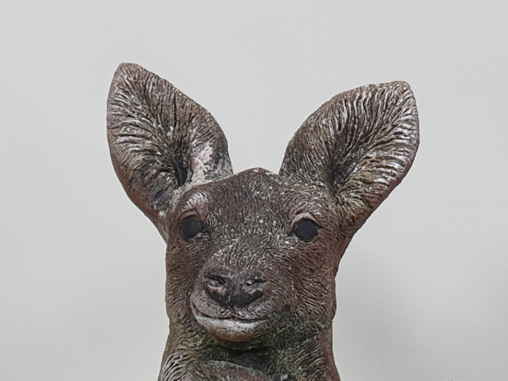 Antique garden ornament Deer and baby Fawn