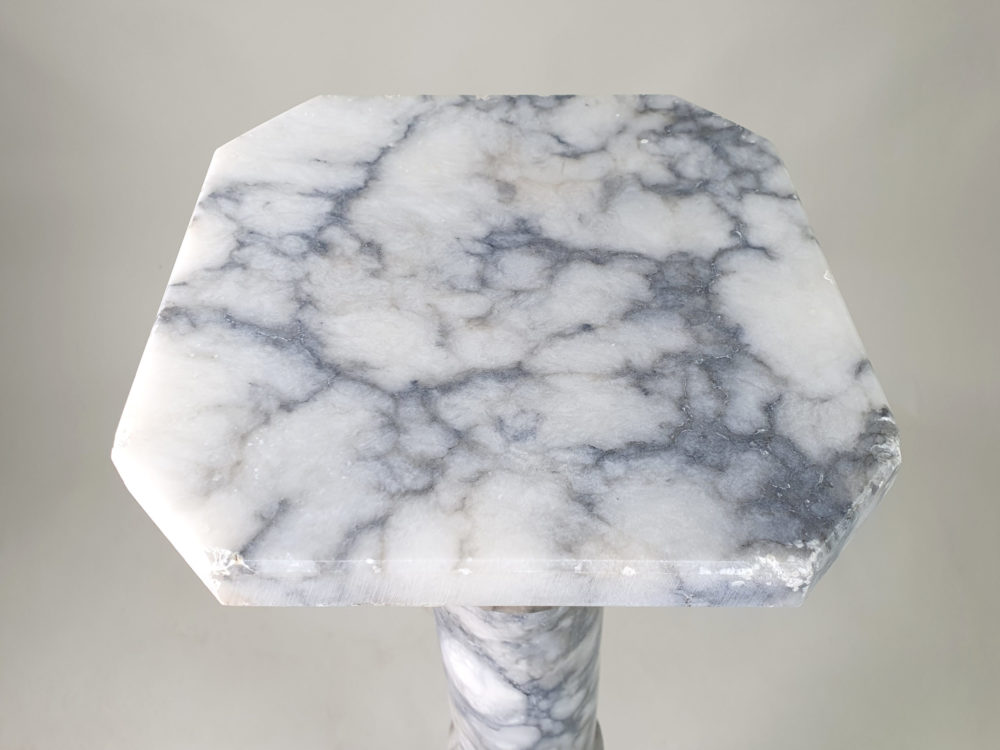 Antique grey and white alabaster Column