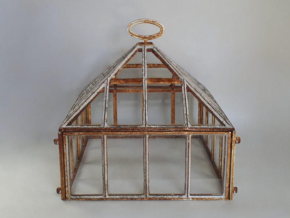 Antique iron and glass Garden Cloche