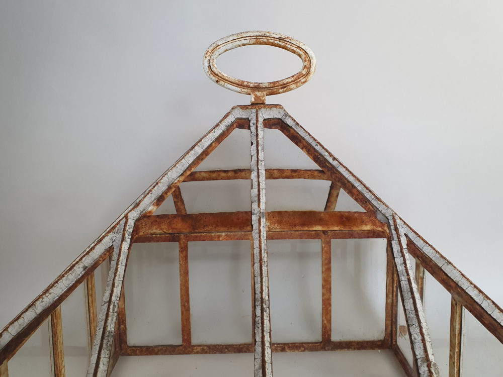 Antique iron and glass Garden Cloche
