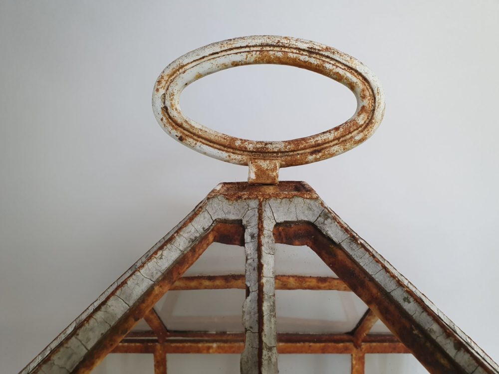 Antique iron and glass Garden Cloche
