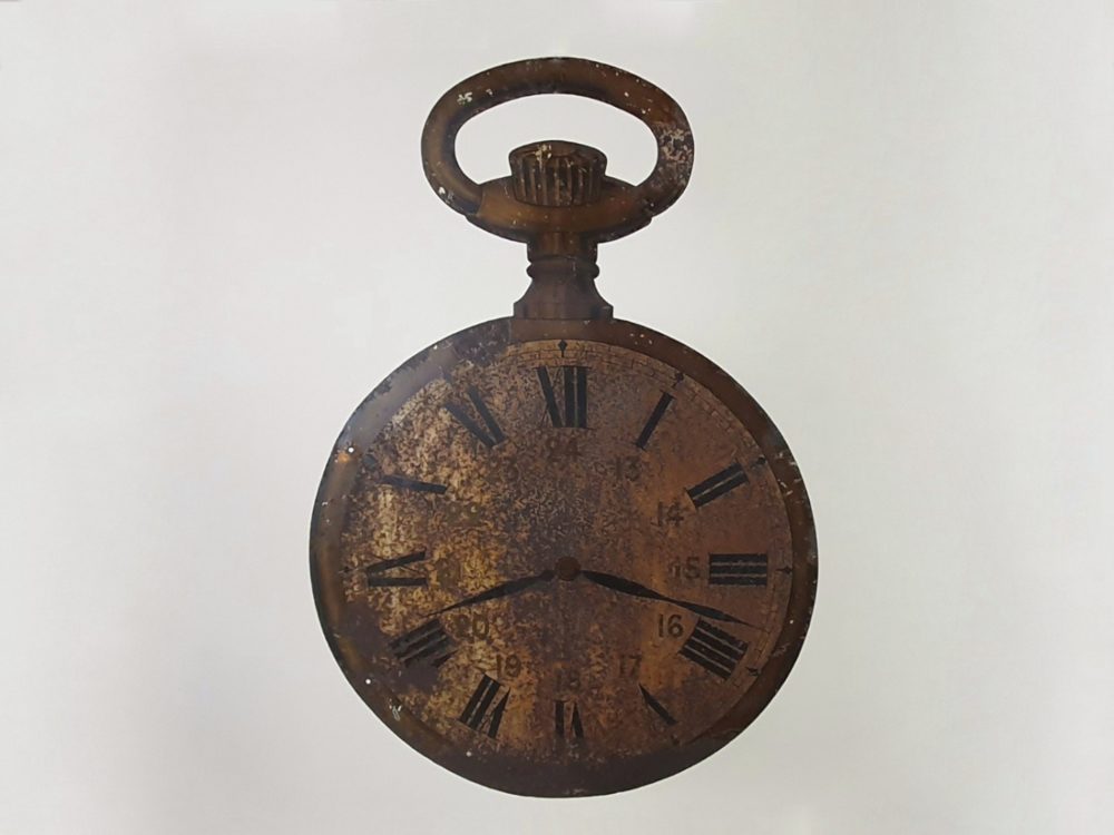 Antique Jeweller's Trade Sign in the form of a Fob Watch