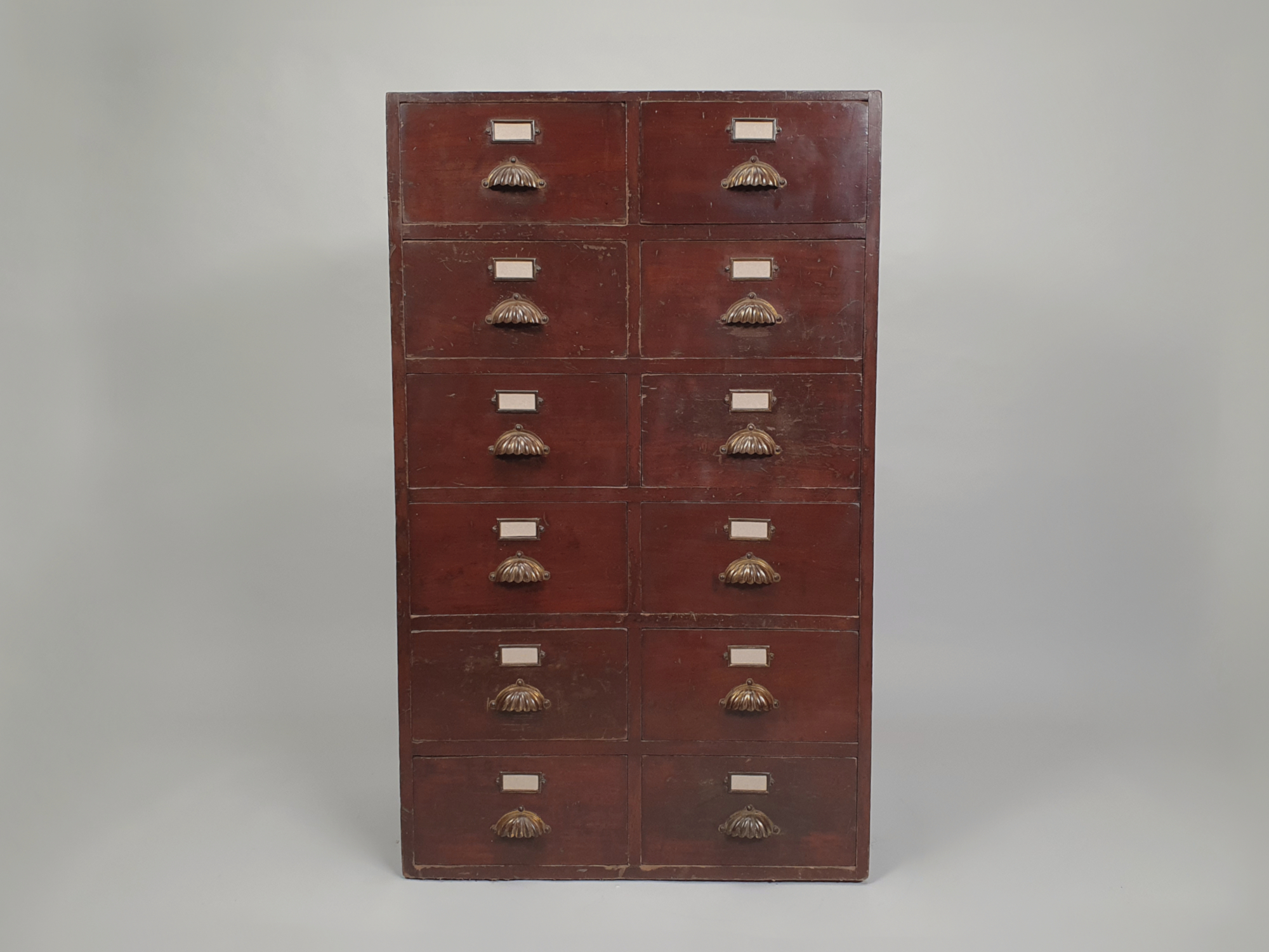 Antique mahogany Bank of Drawers or Storage Cabinet
