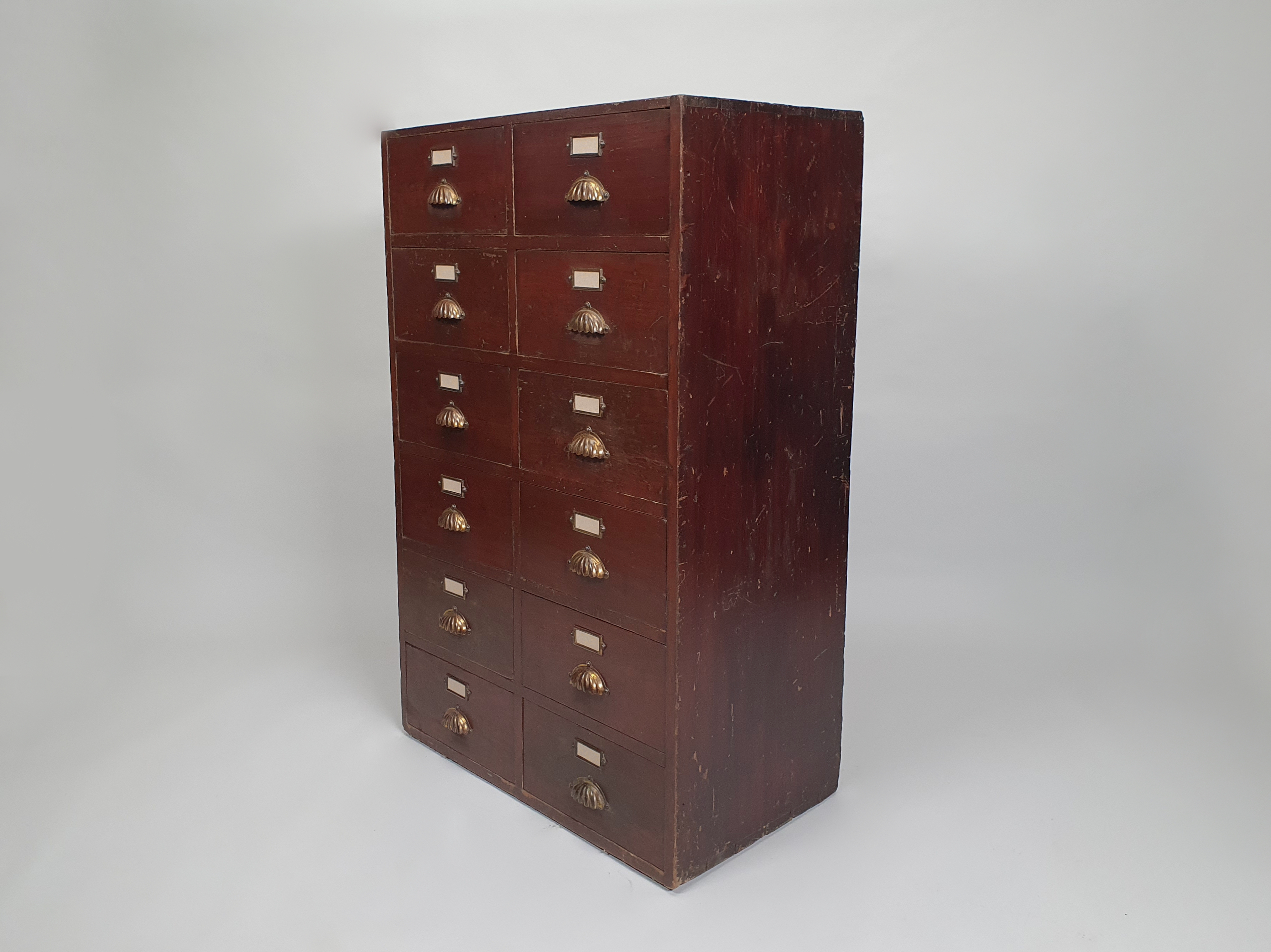 bank of drawers side view