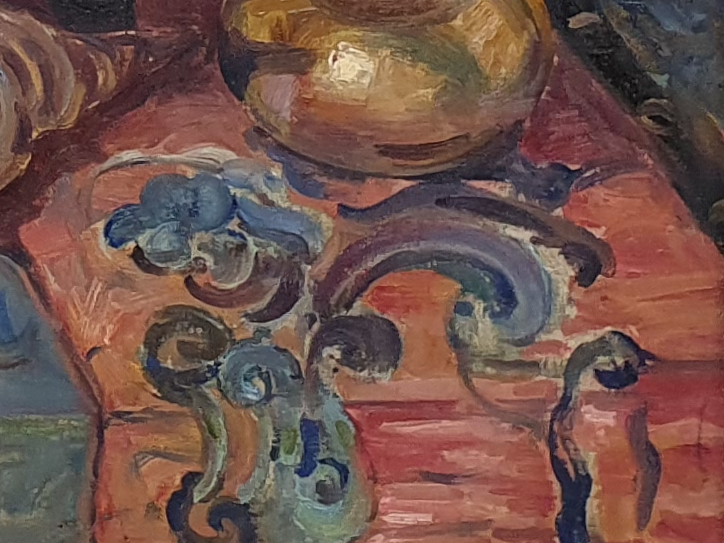 Antique oil painting - large 1930s still life by Emmy Leuze-Hirshfeld