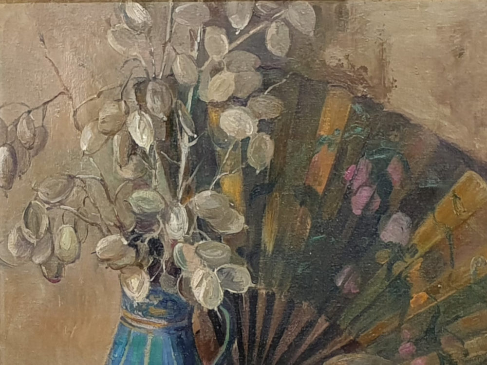 Antique oil painting - large 1930s still life by Emmy Leuze-Hirshfeld