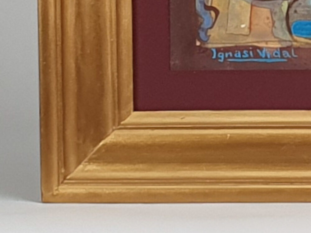 Antique painting - Two Faces by Ignasi Vidal