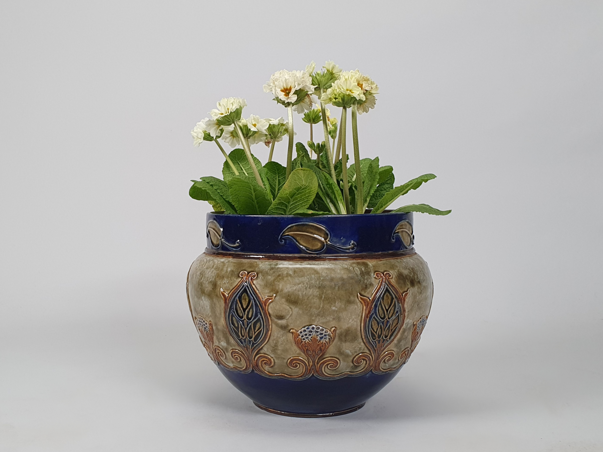 Antique Royal Doulton stoneware Art Nouveau Planter or Jardinière 