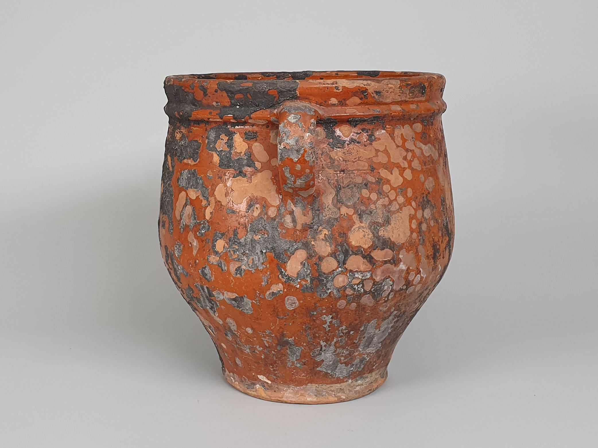 antique rustic pottery earthenware side