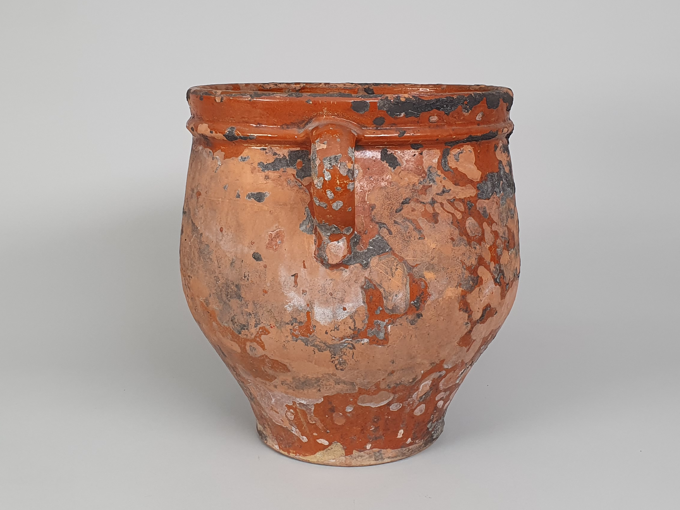 antique rustic pottery earthenware side