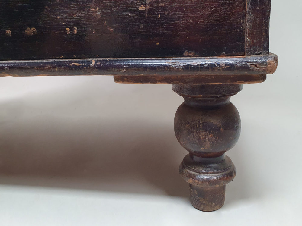 Antique Victorian Chest of Drawers in original worn black paint