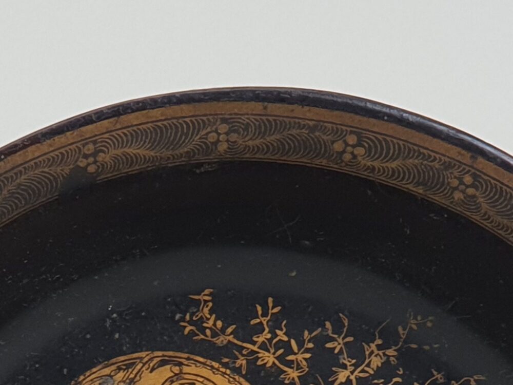 Antique Victorian chinoiserie papier-mâché Bowl