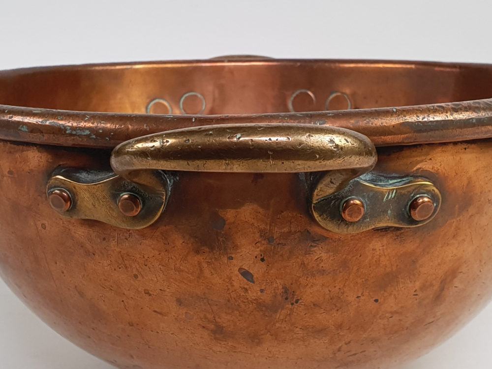 Antique Victorian copper kitchen Mixing Bowl