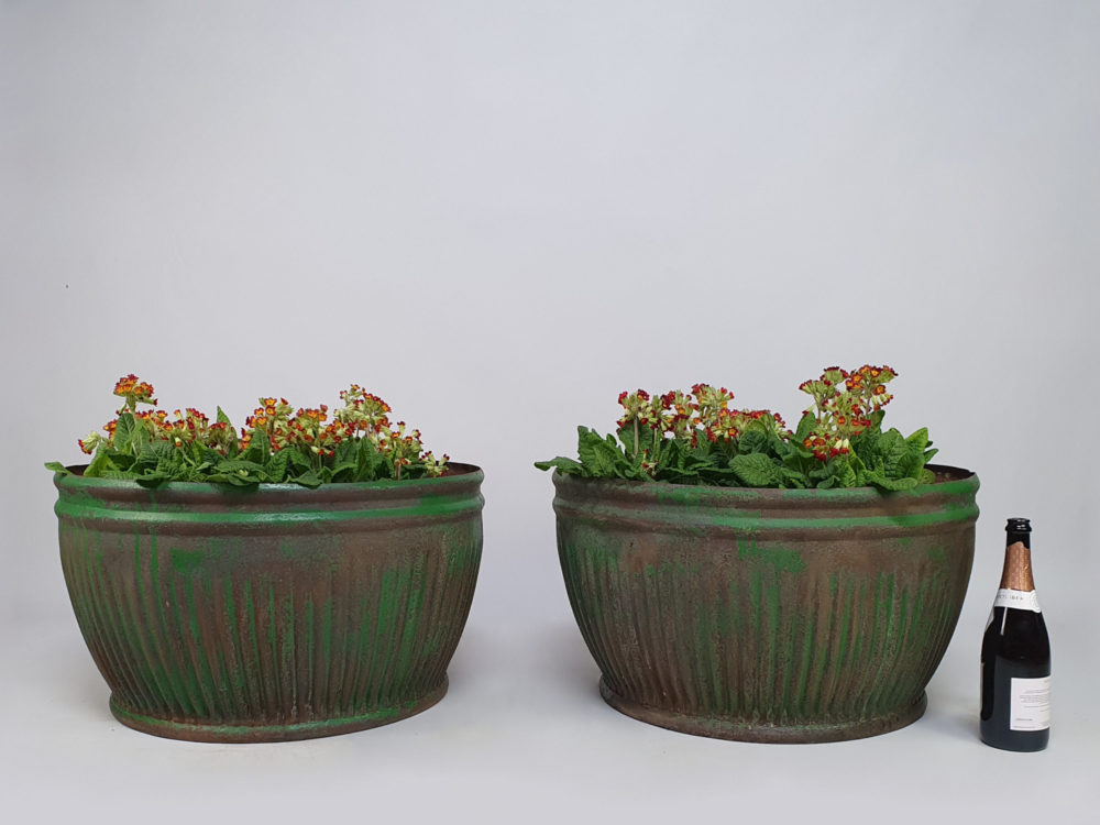 Pair of large early 20th century Dolly Tubs in original green paint
