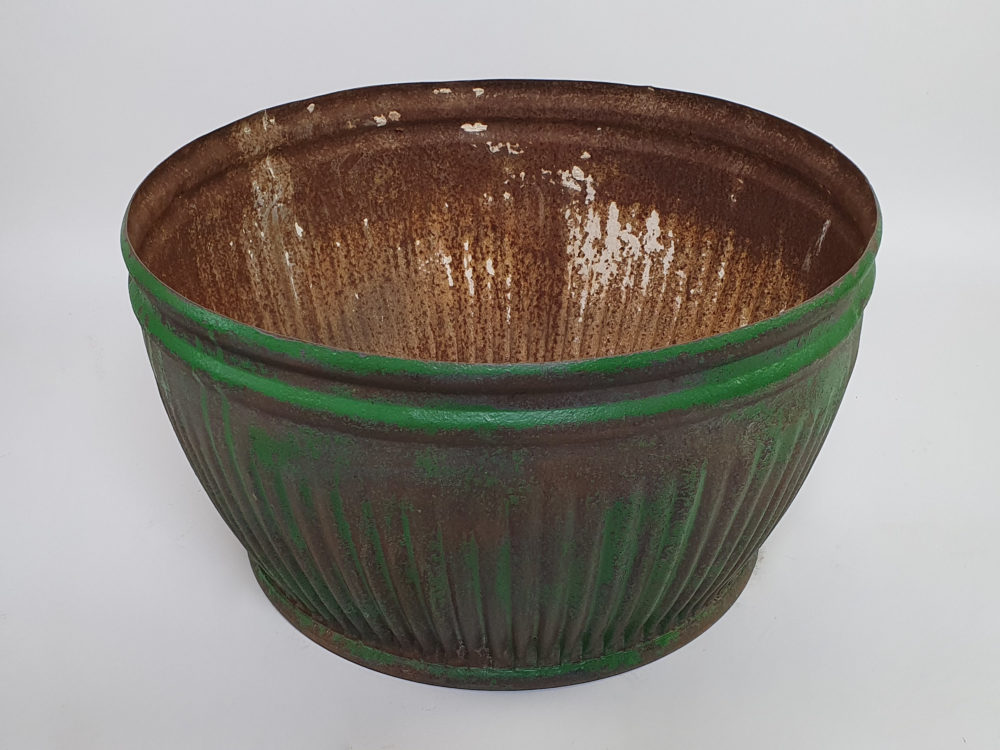 Pair of large early 20th century Dolly Tubs in original green paint