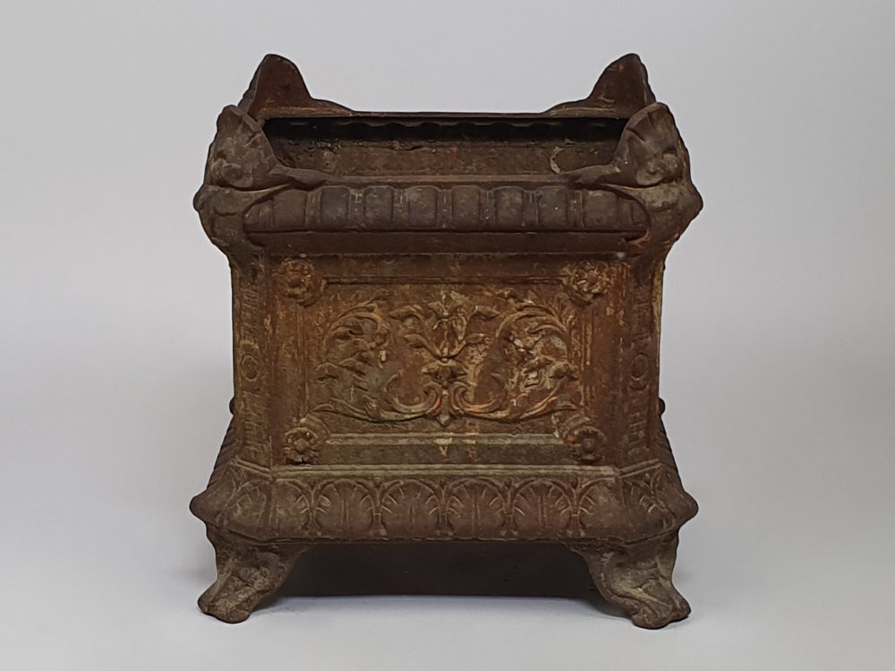 Decorative 19th century antique cast iron French Planter