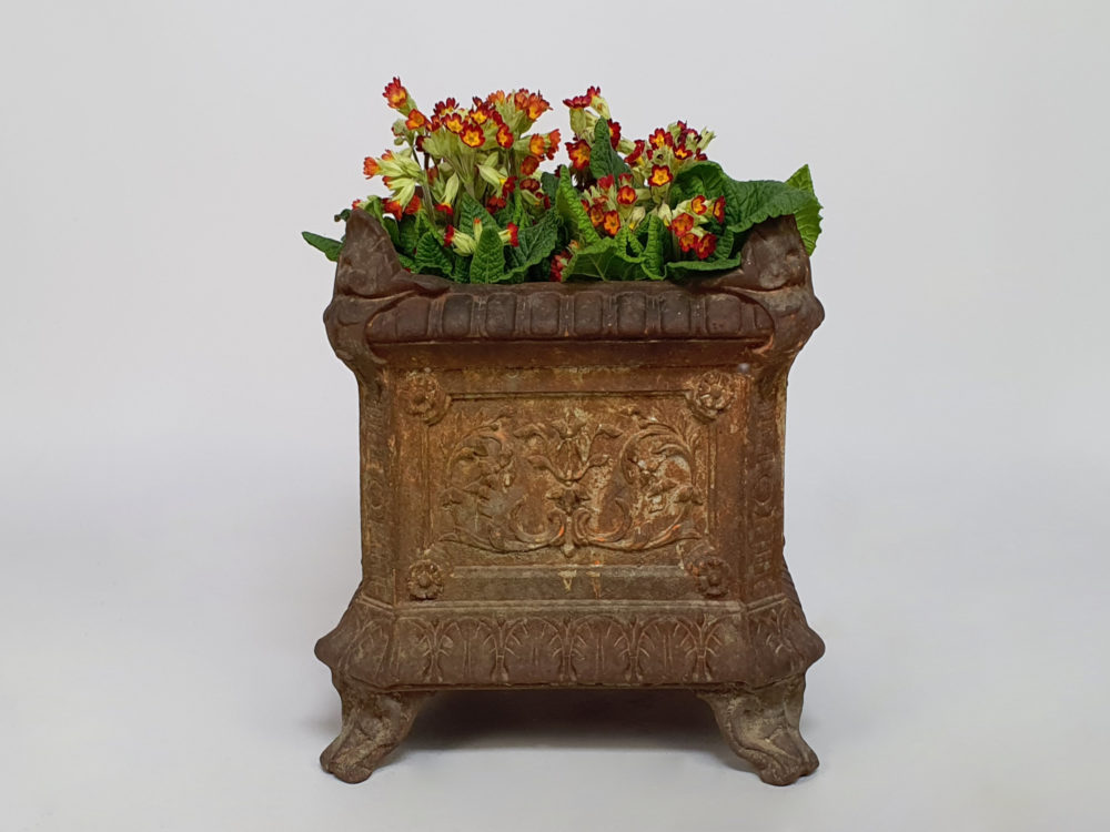 Decorative 19th century antique cast iron French Planter