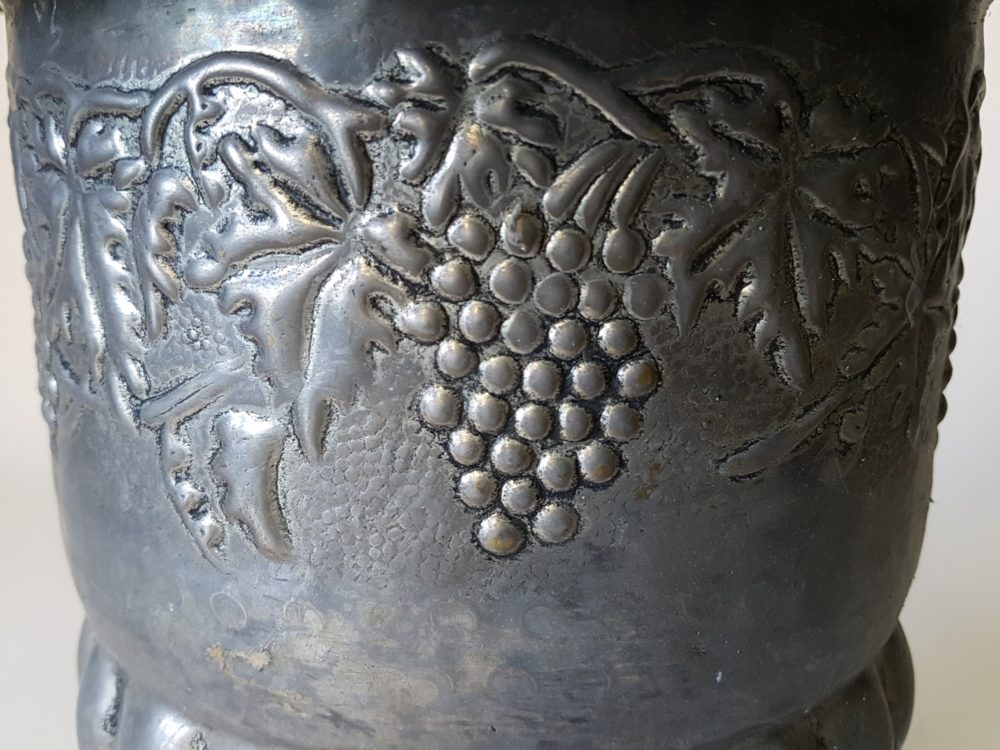 Attractive embossed antique tin Garden Planter