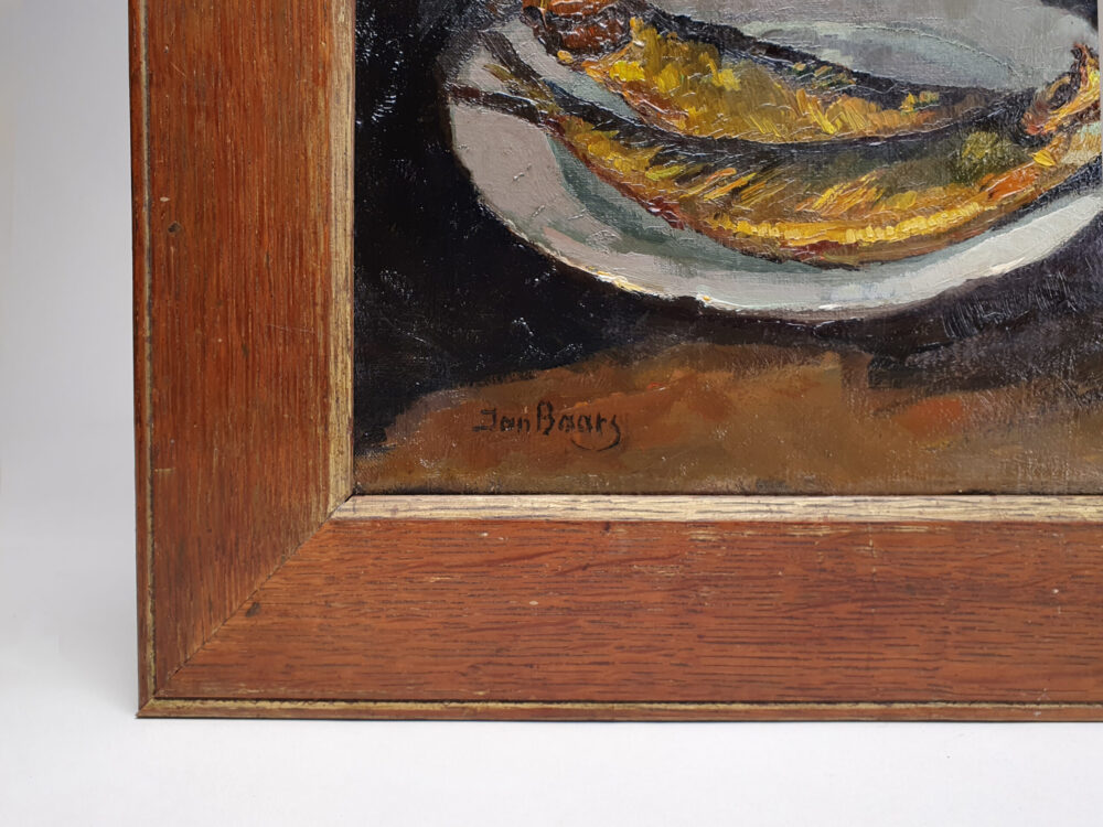 Bold Still Life of Fish - Mid Century Oil Painting