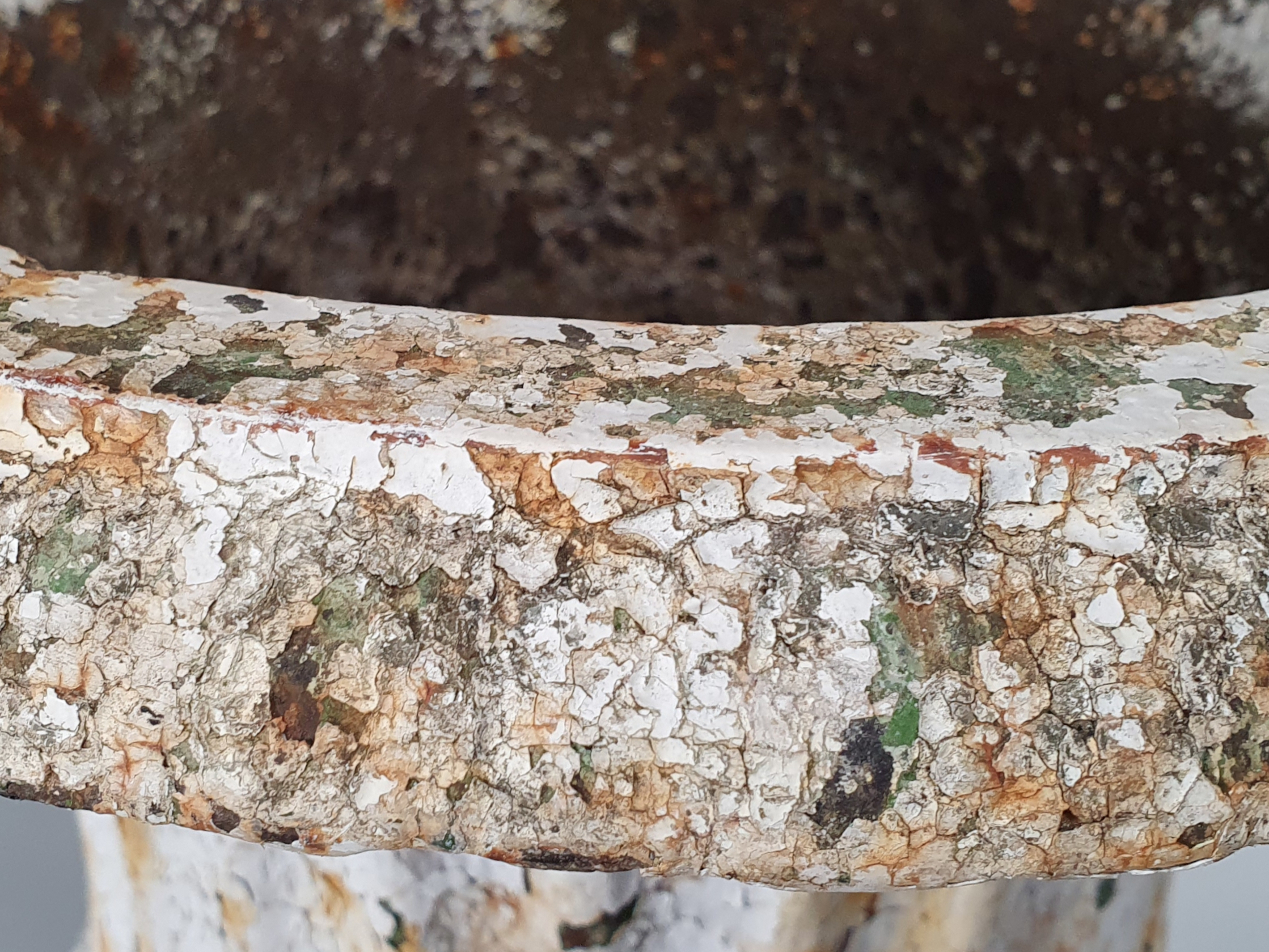 antique Garden Urn rim in detail
