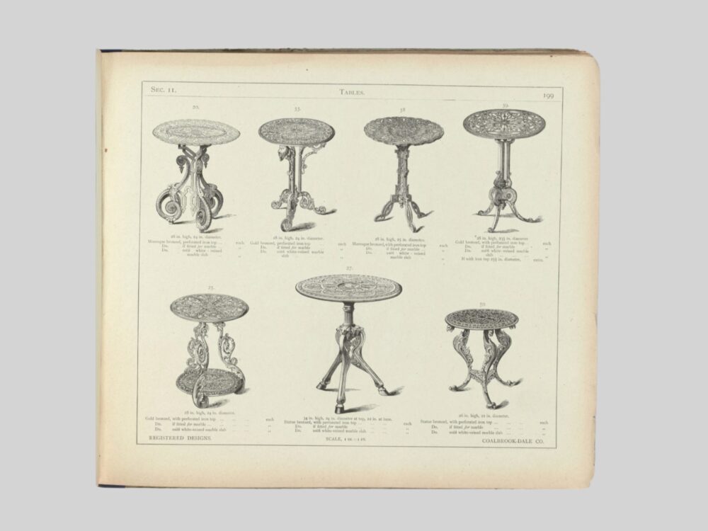 Coalbrookdate cast iron antique garden Table