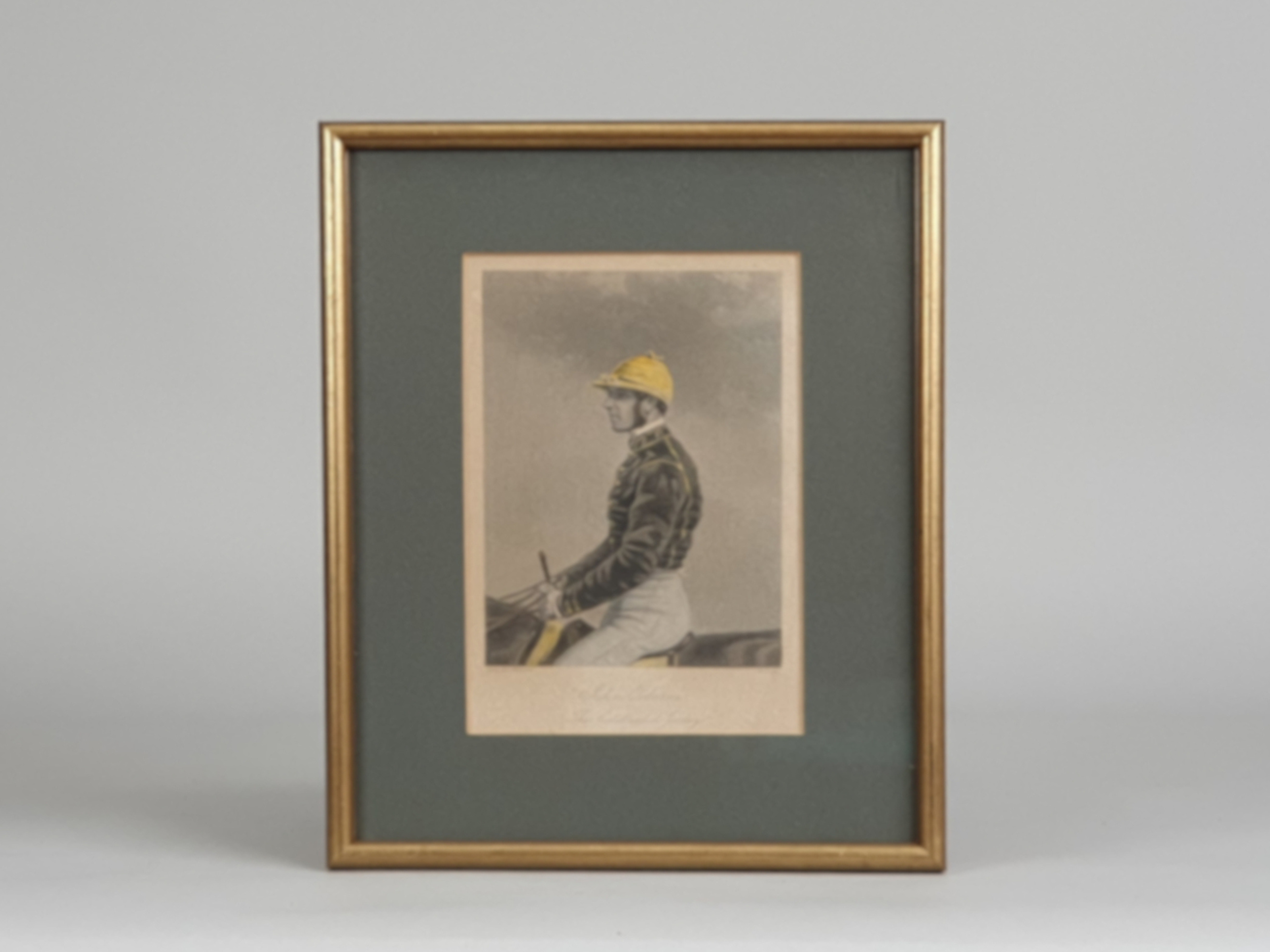 Collection of 12 mid-19th century antique Jockey engraved Portraits