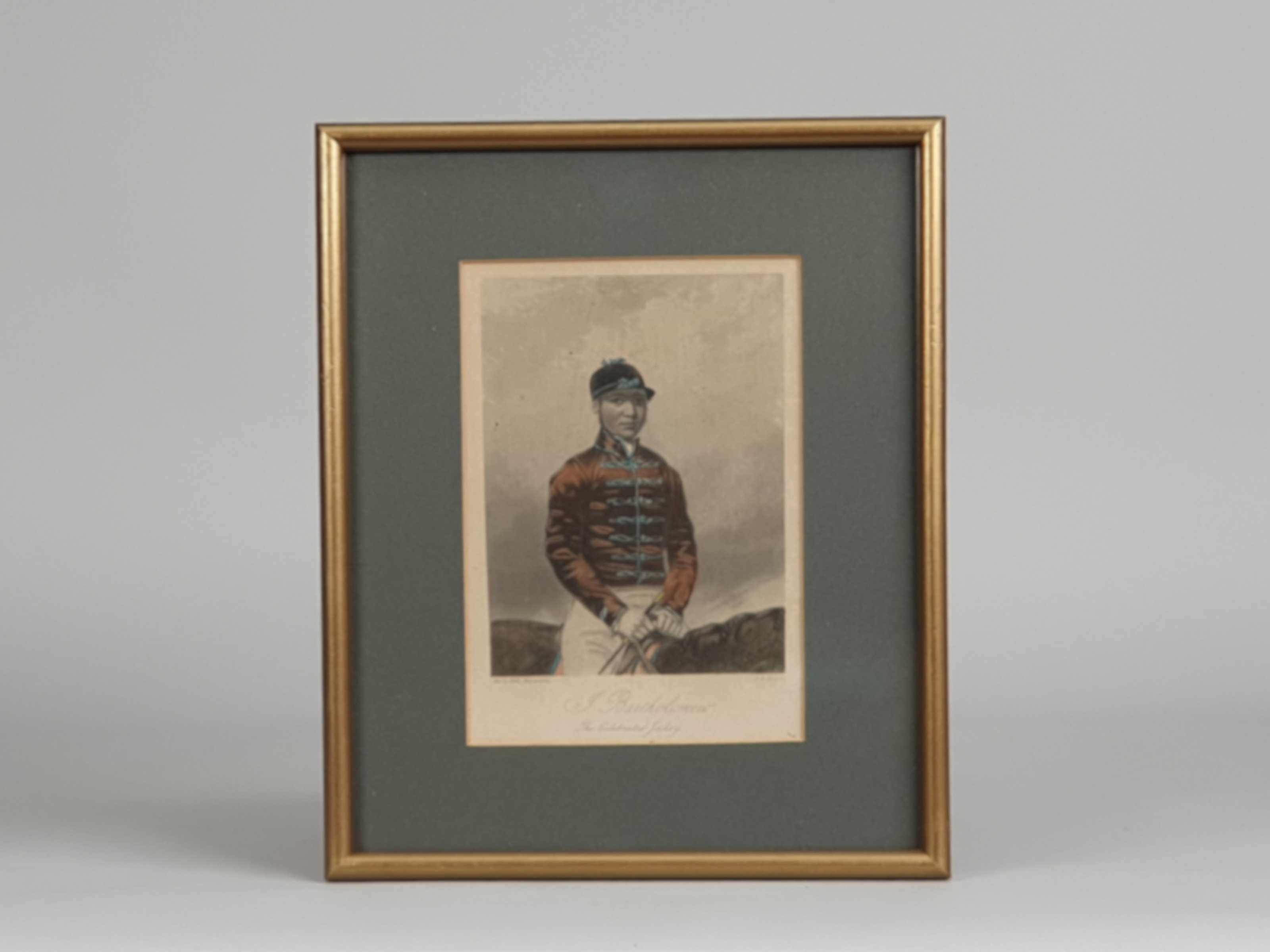 Collection of 12 mid-19th century antique Jockey engraved Portraits
