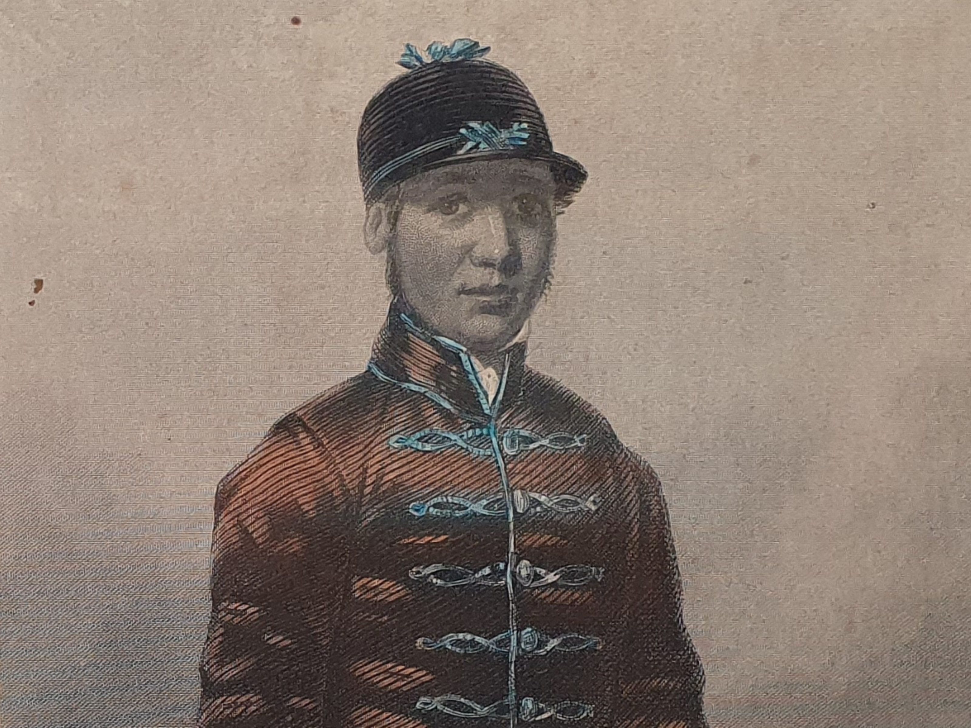 Collection of 12 mid-19th century antique Jockey engraved Portraits