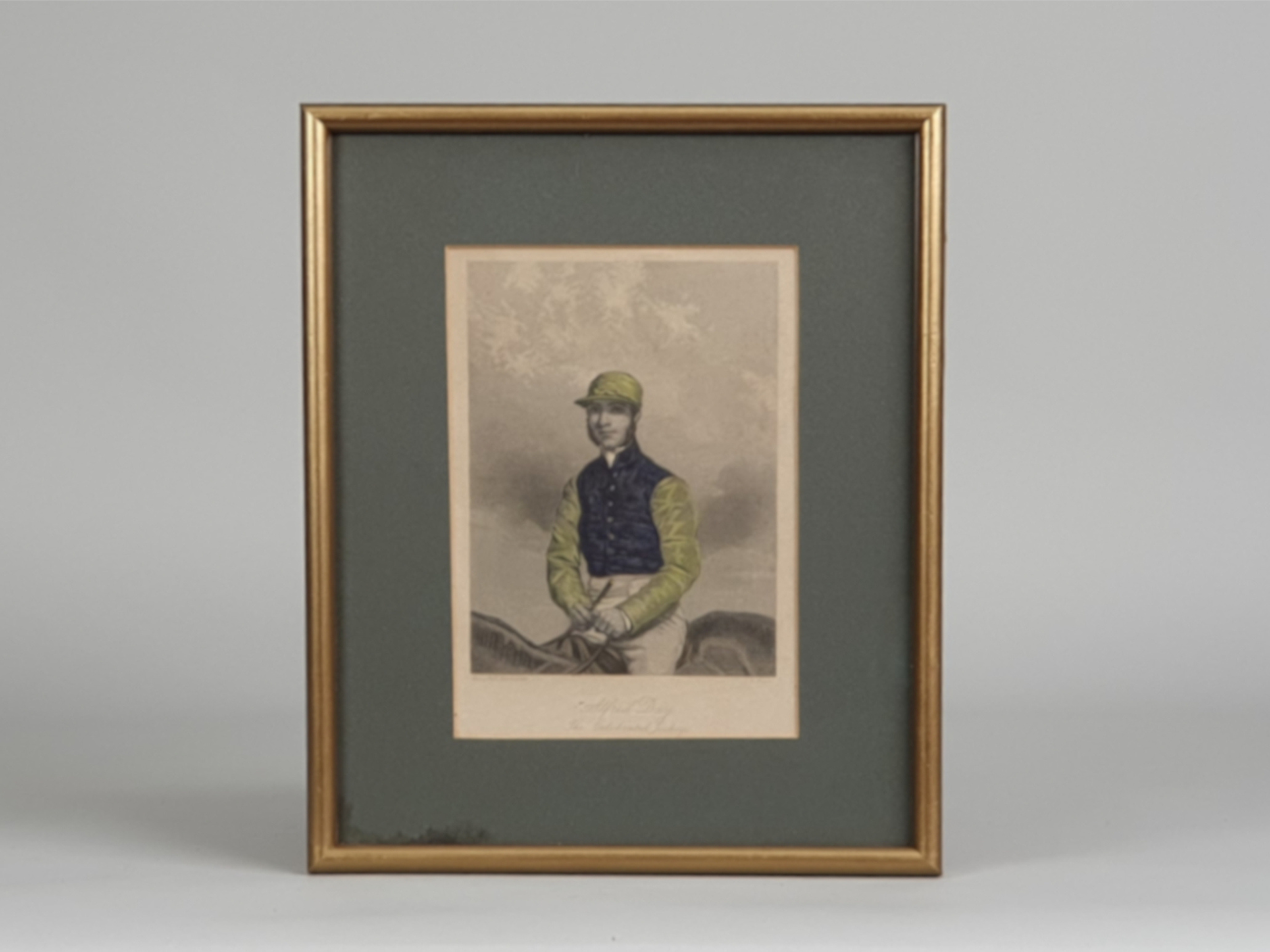 Collection of 12 mid-19th century antique Jockey engraved Portraits