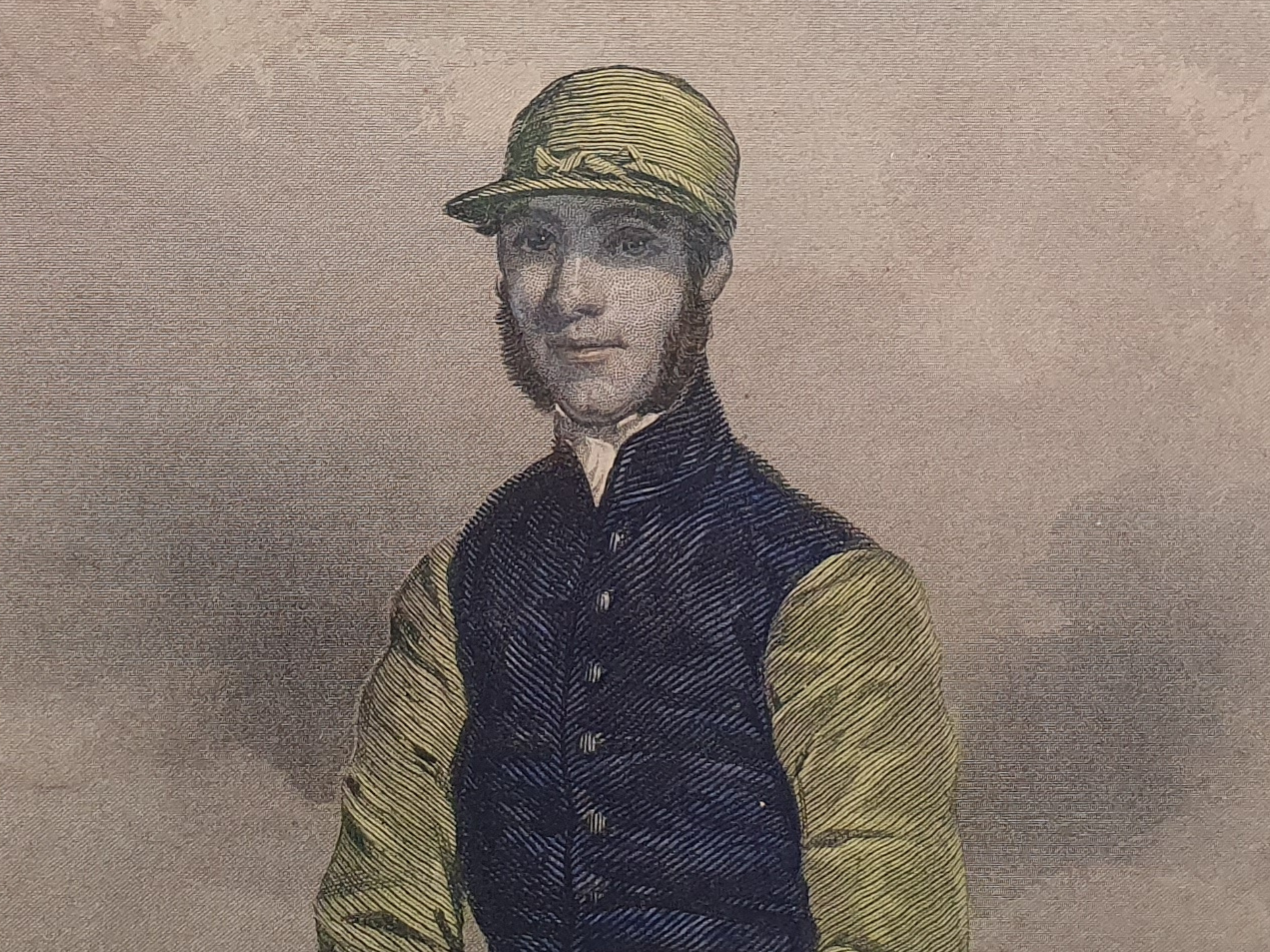 Collection of 12 mid-19th century antique Jockey engraved Portraits
