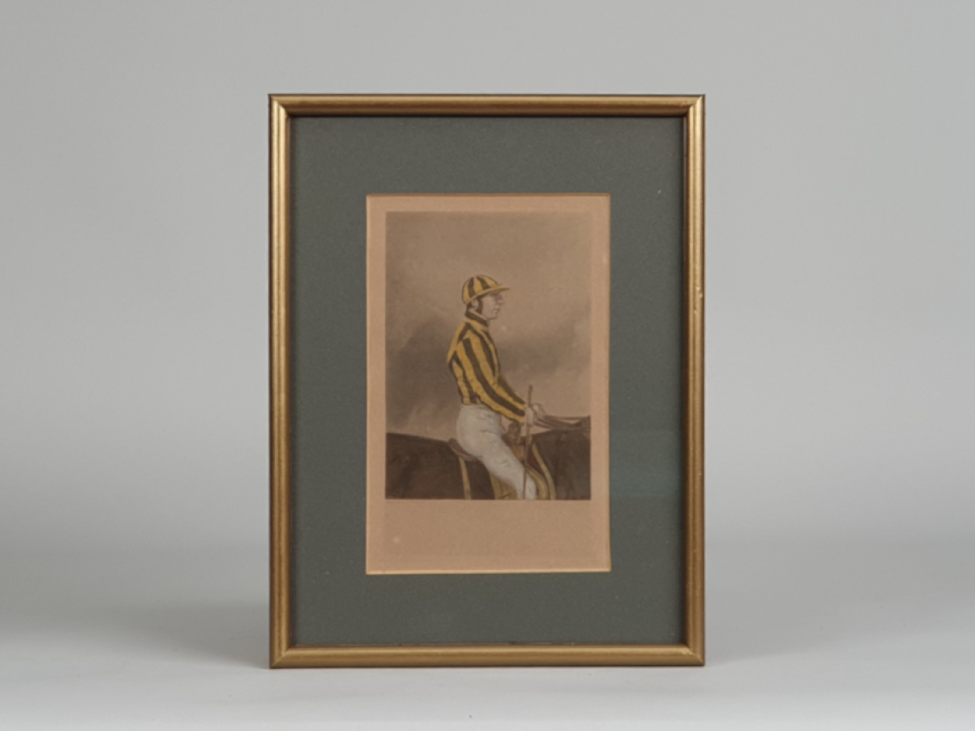 Collection of 12 mid-19th century antique Jockey engraved Portraits