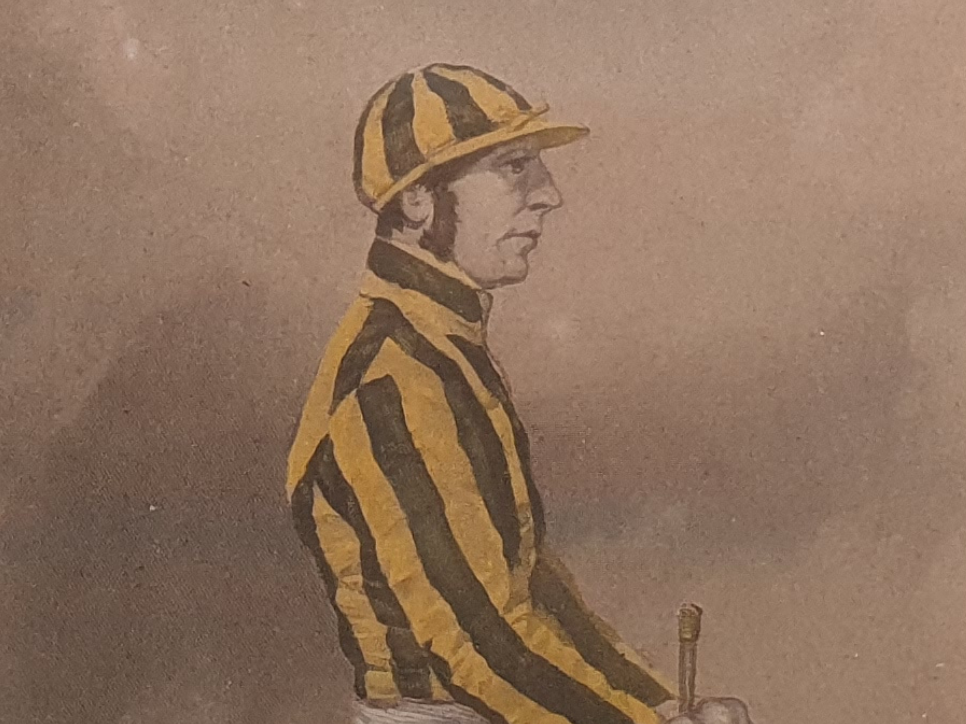 Collection of 12 mid-19th century antique Jockey engraved Portraits