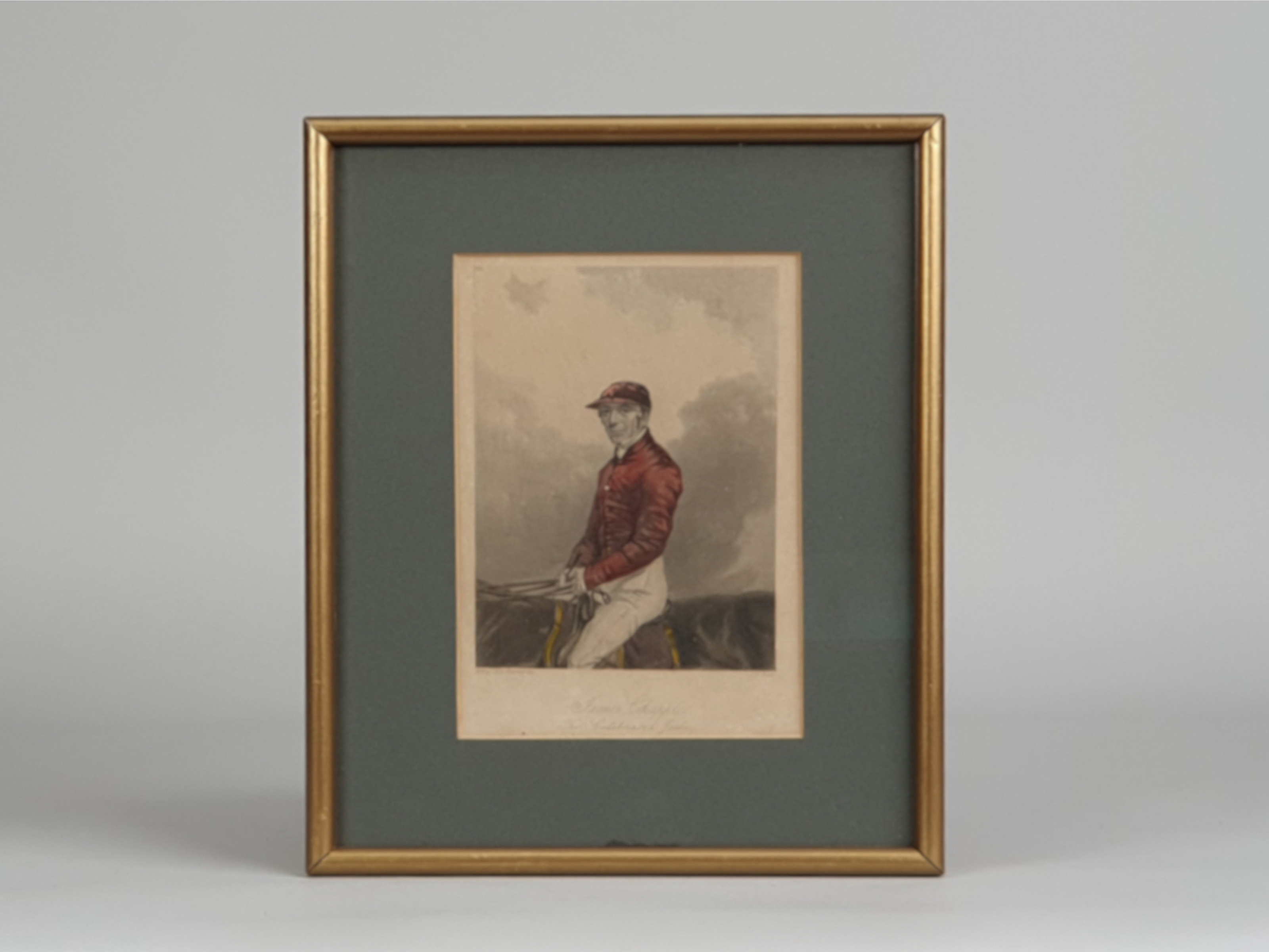 Collection of 12 mid-19th century antique Jockey engraved Portraits