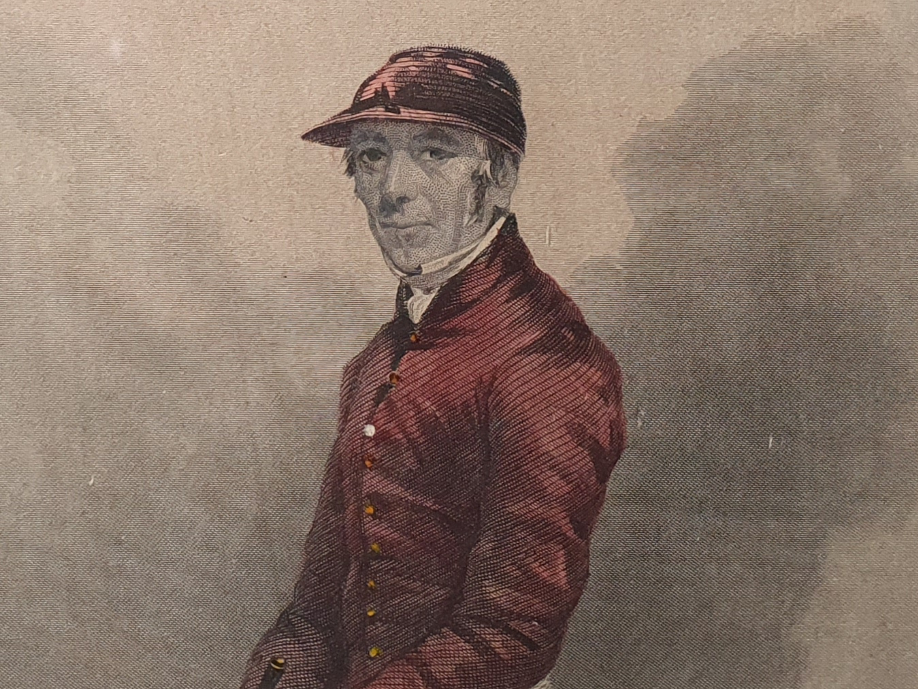 Collection of 12 mid-19th century antique Jockey engraved Portraits