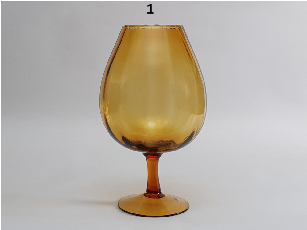 Collection of mid century antique balloon glass Vases