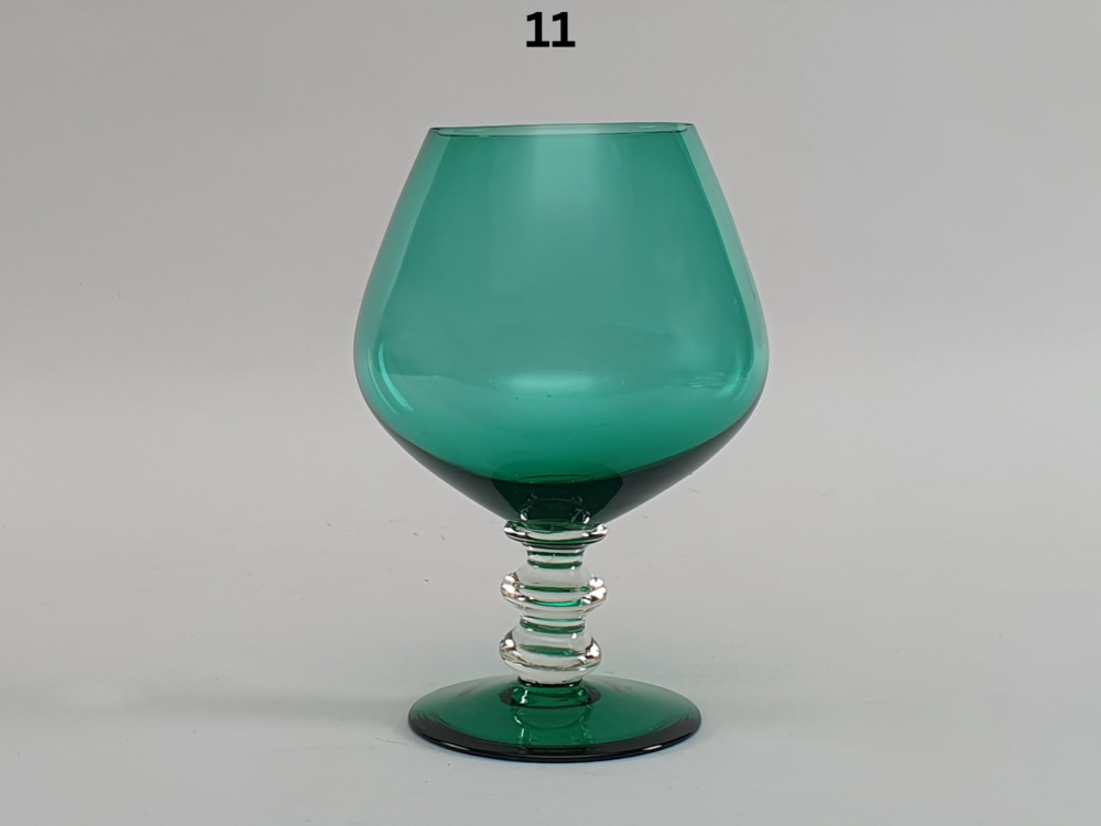 Collection of mid century antique balloon glass Vases