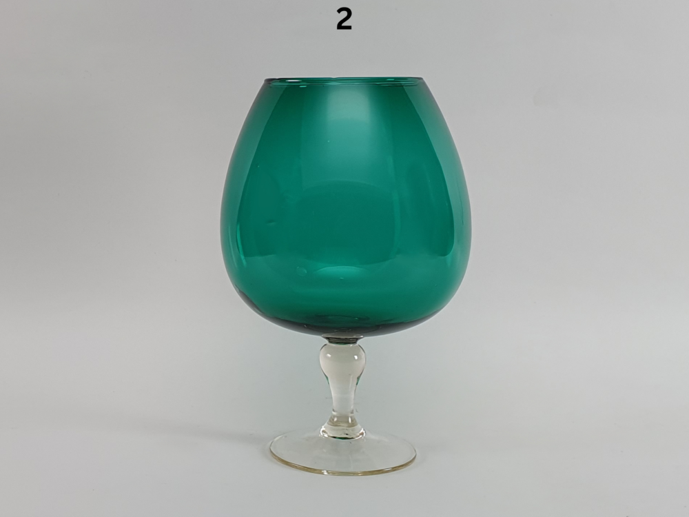 Collection of mid century antique balloon glass Vases