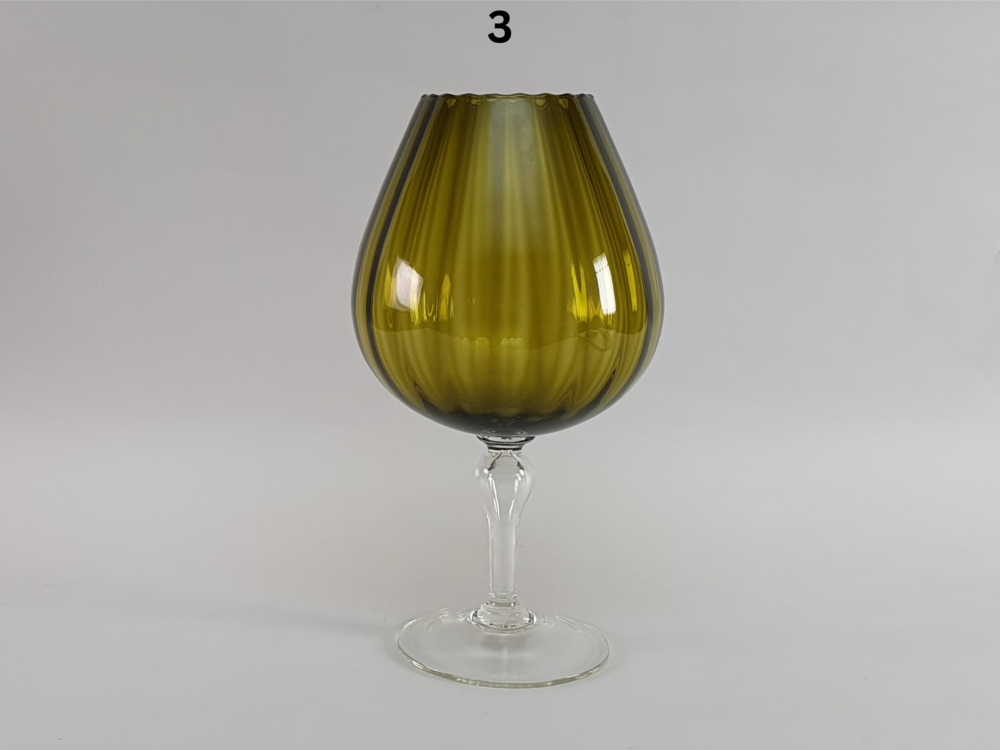 Collection of mid century antique balloon glass Vases