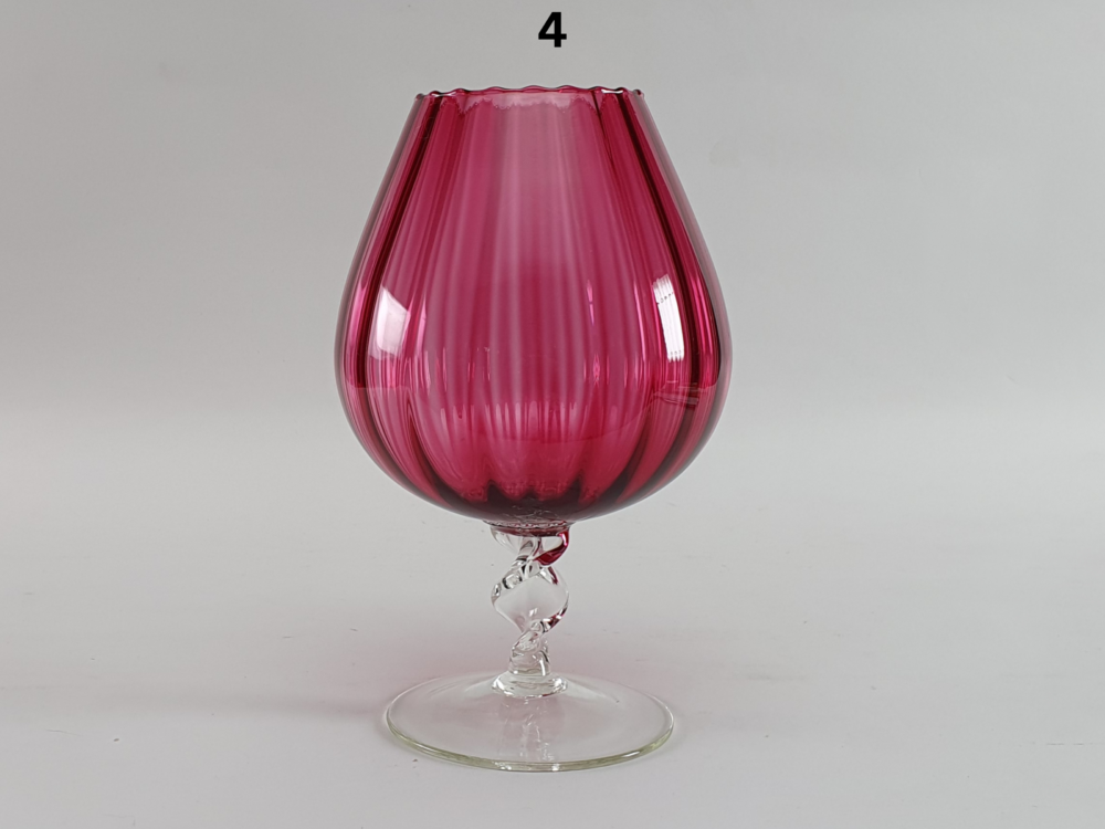 Collection of mid century antique balloon glass Vases