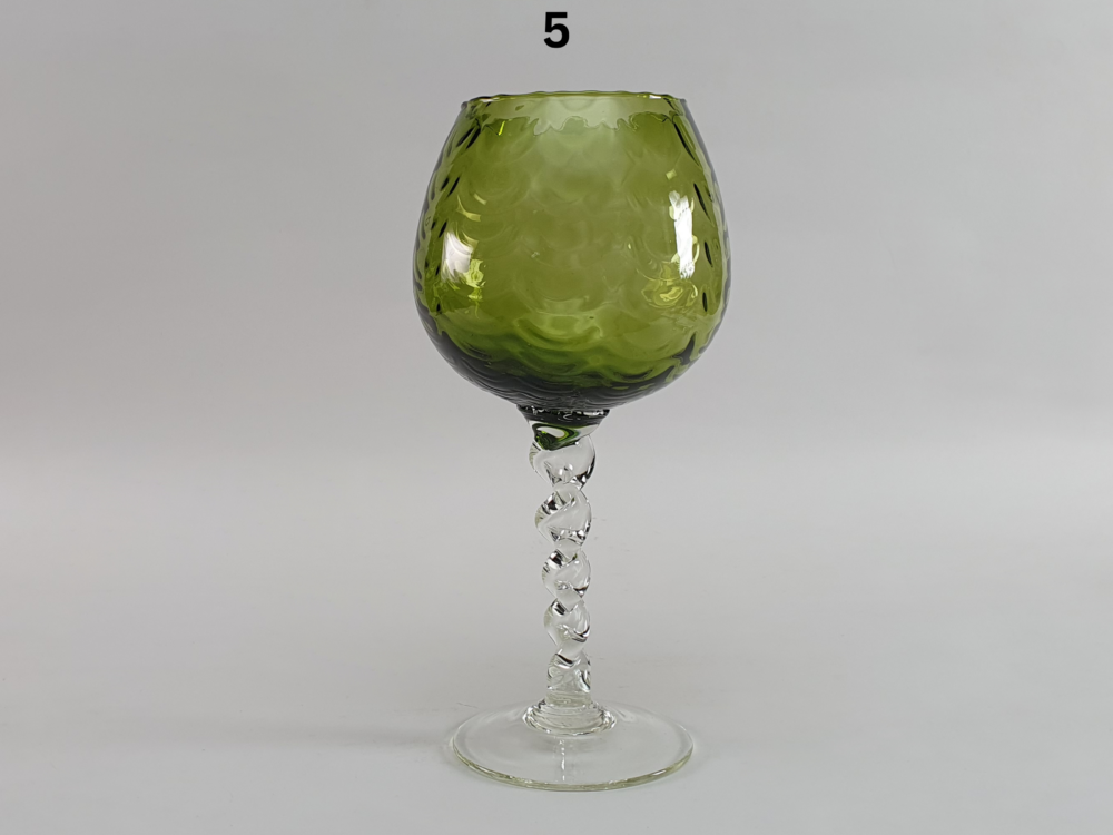 Collection of mid century antique balloon glass Vases